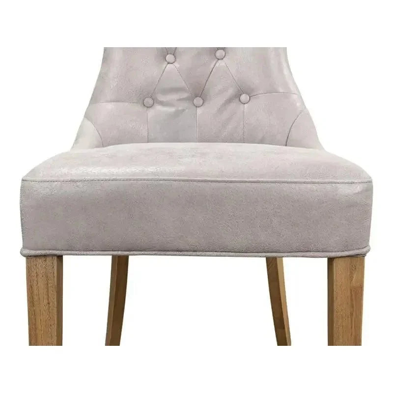 Sophie Leather Armless Dining Chair 2PC - LOOMLAN - Sarreid - Dining Chairs