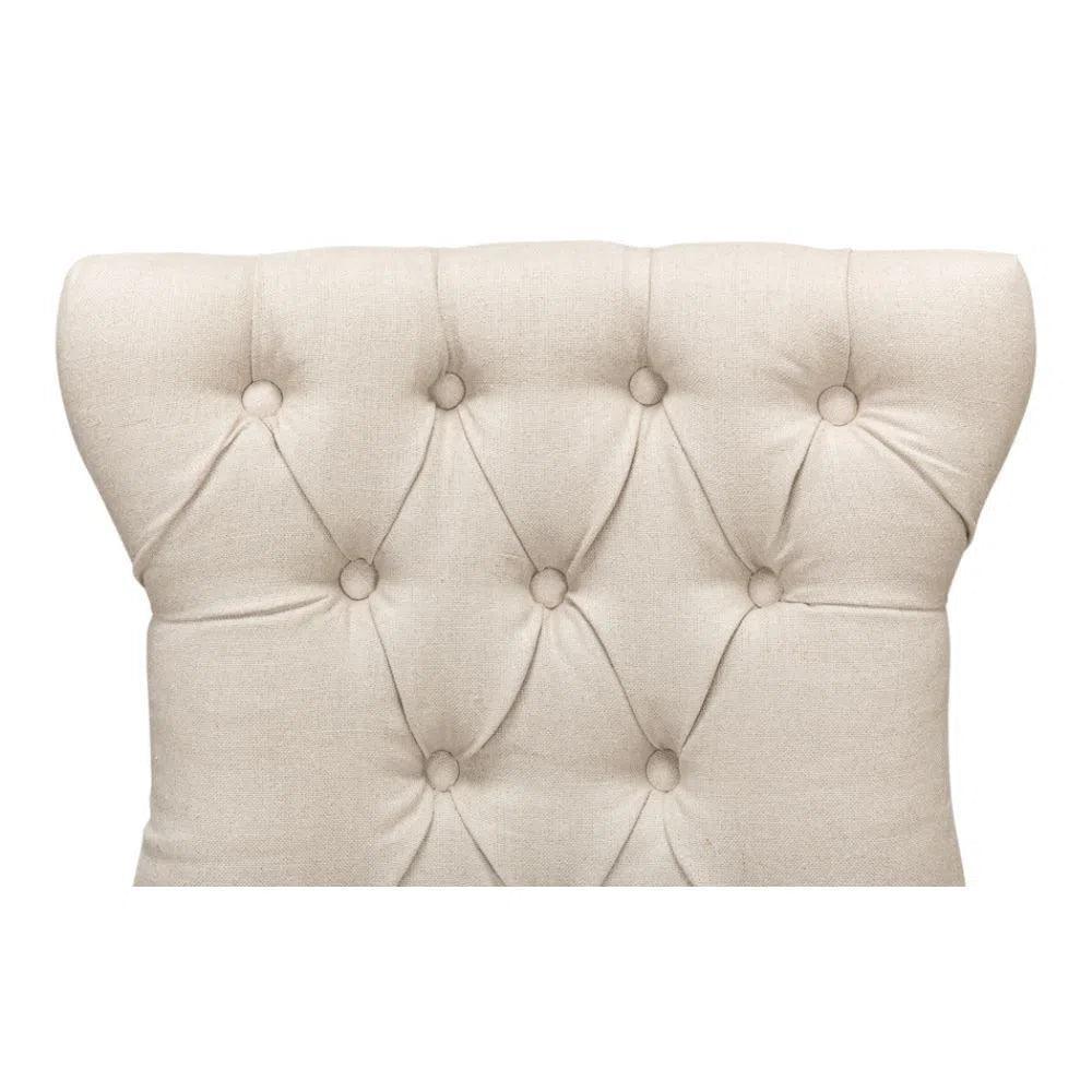 Sophie Leather Armless Dining Chair 2PC - LOOMLAN - Sarreid - Dining Chairs