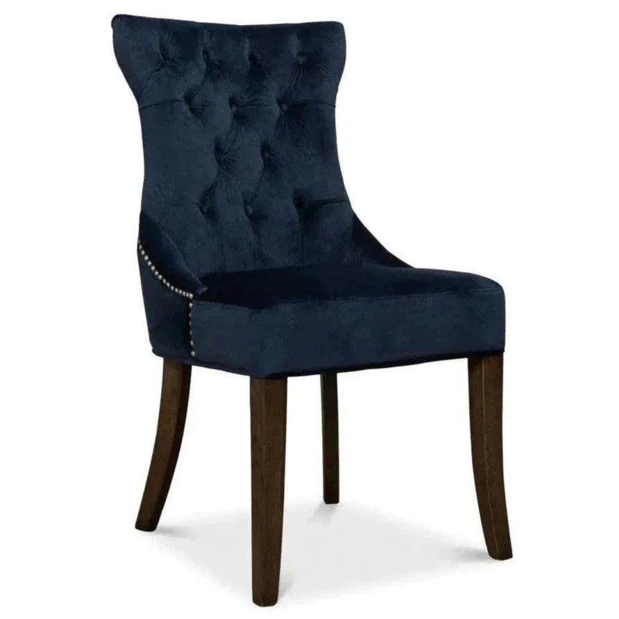 Sophie Leather Armless Dining Chair 2PC - LOOMLAN - Sarreid - Dining Chairs