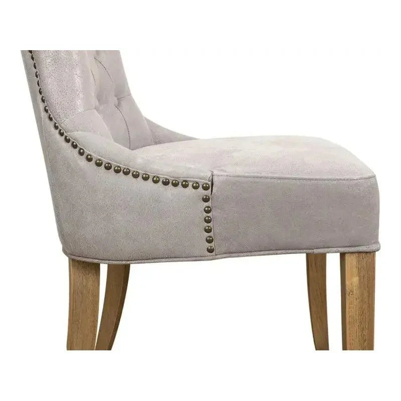 Sophie Leather Armless Dining Chair 2PC - LOOMLAN - Sarreid - Dining Chairs