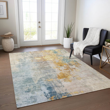 LOOMLAN Rugs Soraya Ivory Washable Indoor-Outdoor Rug