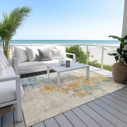 LOOMLAN Rugs Soraya Ivory Washable Indoor-Outdoor Rug