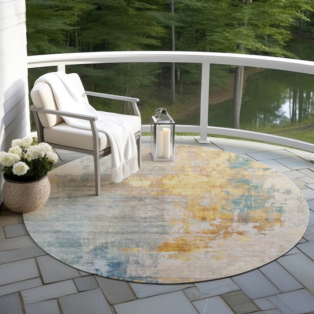 LOOMLAN Rugs Soraya Ivory Washable Indoor-Outdoor Rug