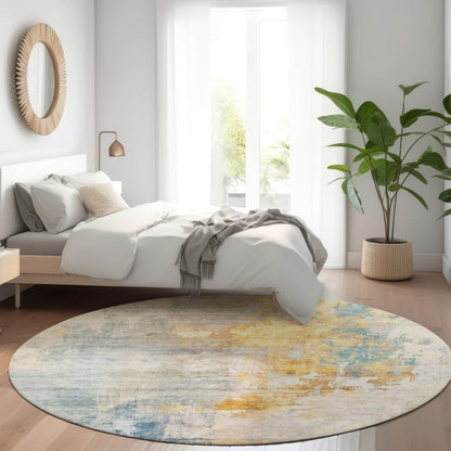 LOOMLAN Rugs Soraya Ivory Washable Indoor-Outdoor Rug