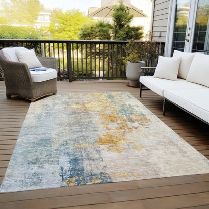LOOMLAN Rugs Soraya Ivory Washable Indoor-Outdoor Rug