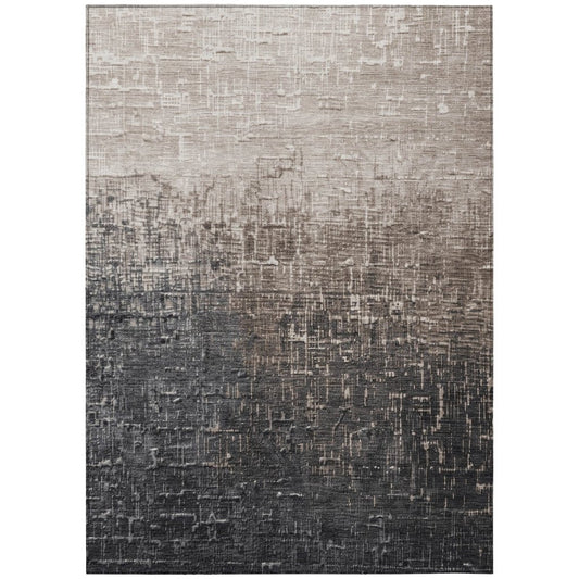 LOOMLAN Rugs Sorella Brown Washable Indoor-Outdoor Rug