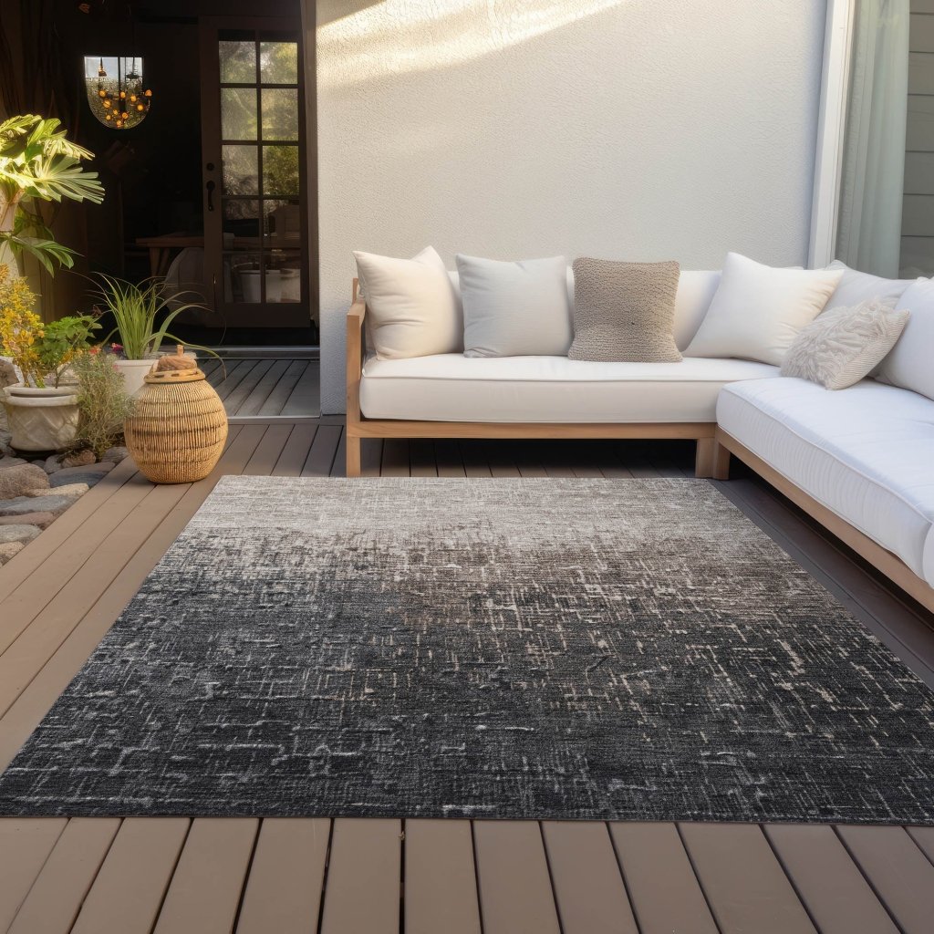 LOOMLAN Rugs Sorella Brown Washable Indoor-Outdoor Rug