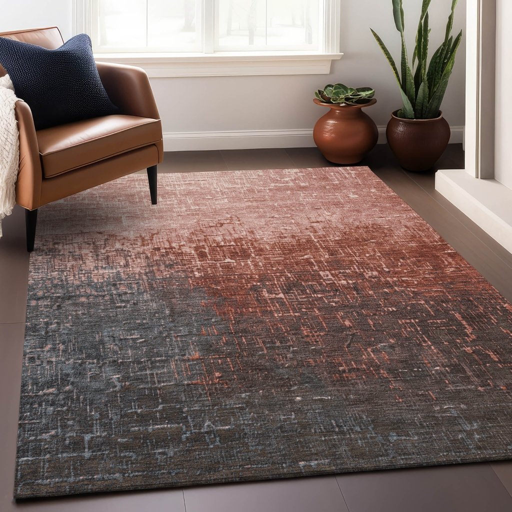 LOOMLAN Rugs Sorella Orange Washable Indoor-Outdoor Rug