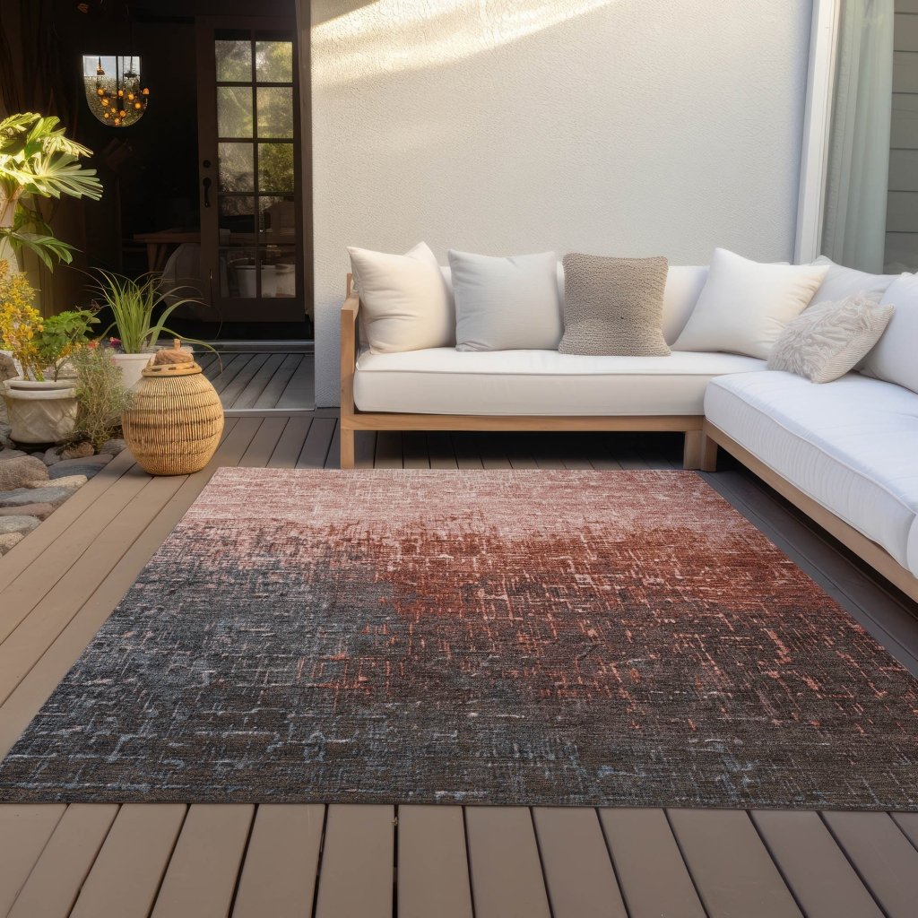 LOOMLAN Rugs Sorella Orange Washable Indoor-Outdoor Rug
