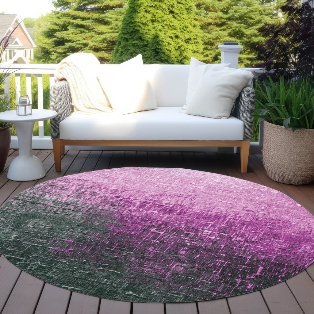 LOOMLAN Rugs Sorella Pink Washable Indoor-Outdoor Rug