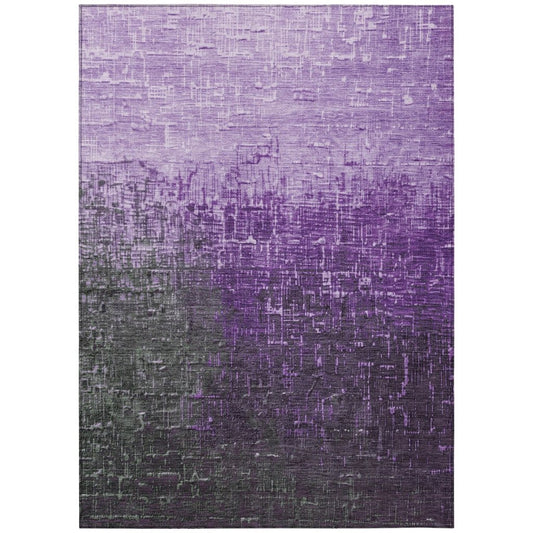 LOOMLAN Rugs Sorella Purple Washable Indoor-Outdoor Rug