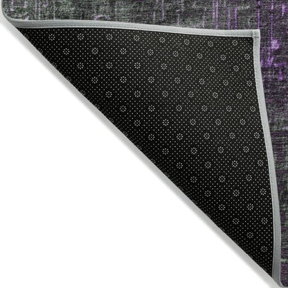 LOOMLAN Rugs Sorella Purple Washable Indoor-Outdoor Rug