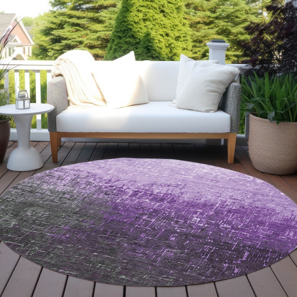 LOOMLAN Rugs Sorella Purple Washable Indoor-Outdoor Rug