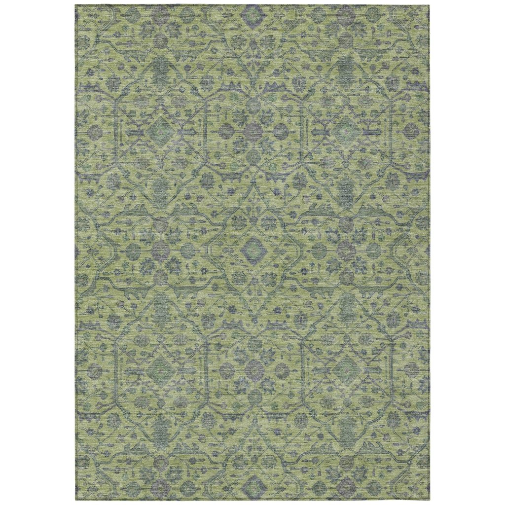 Soren Green Washable Indoor - Outdoor Rug - LOOMLAN - LOOMLAN Rugs - Outdoor Rugs