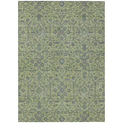Soren Green Washable Indoor - Outdoor Rug - LOOMLAN - LOOMLAN Rugs - Outdoor Rugs