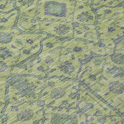 Soren Green Washable Indoor - Outdoor Rug - LOOMLAN - LOOMLAN Rugs - Outdoor Rugs