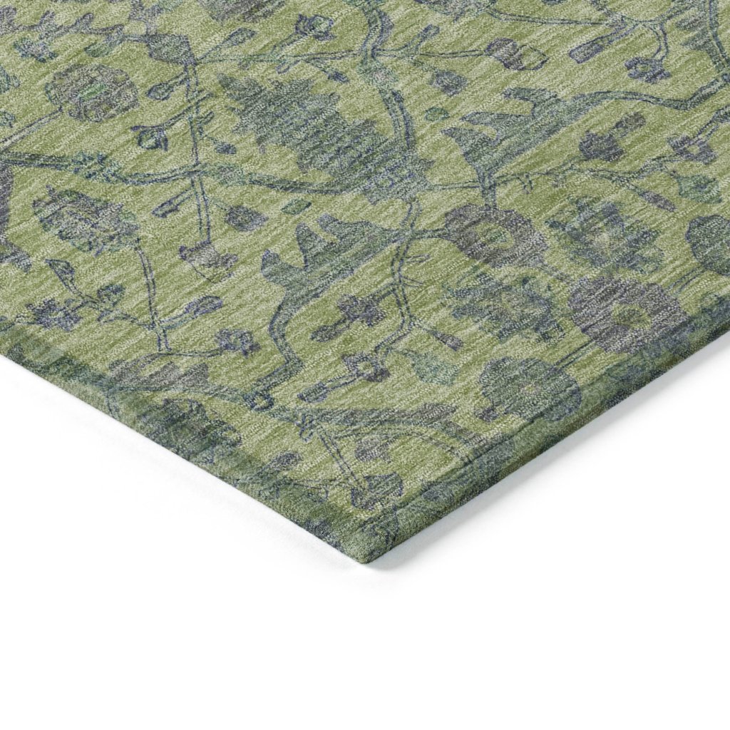 Soren Green Washable Indoor - Outdoor Rug - LOOMLAN - LOOMLAN Rugs - Outdoor Rugs