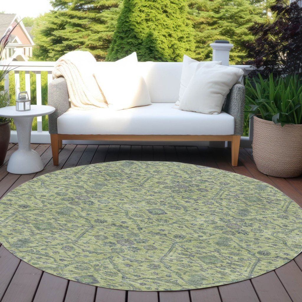Soren Green Washable Indoor - Outdoor Rug - LOOMLAN - LOOMLAN Rugs - Outdoor Rugs