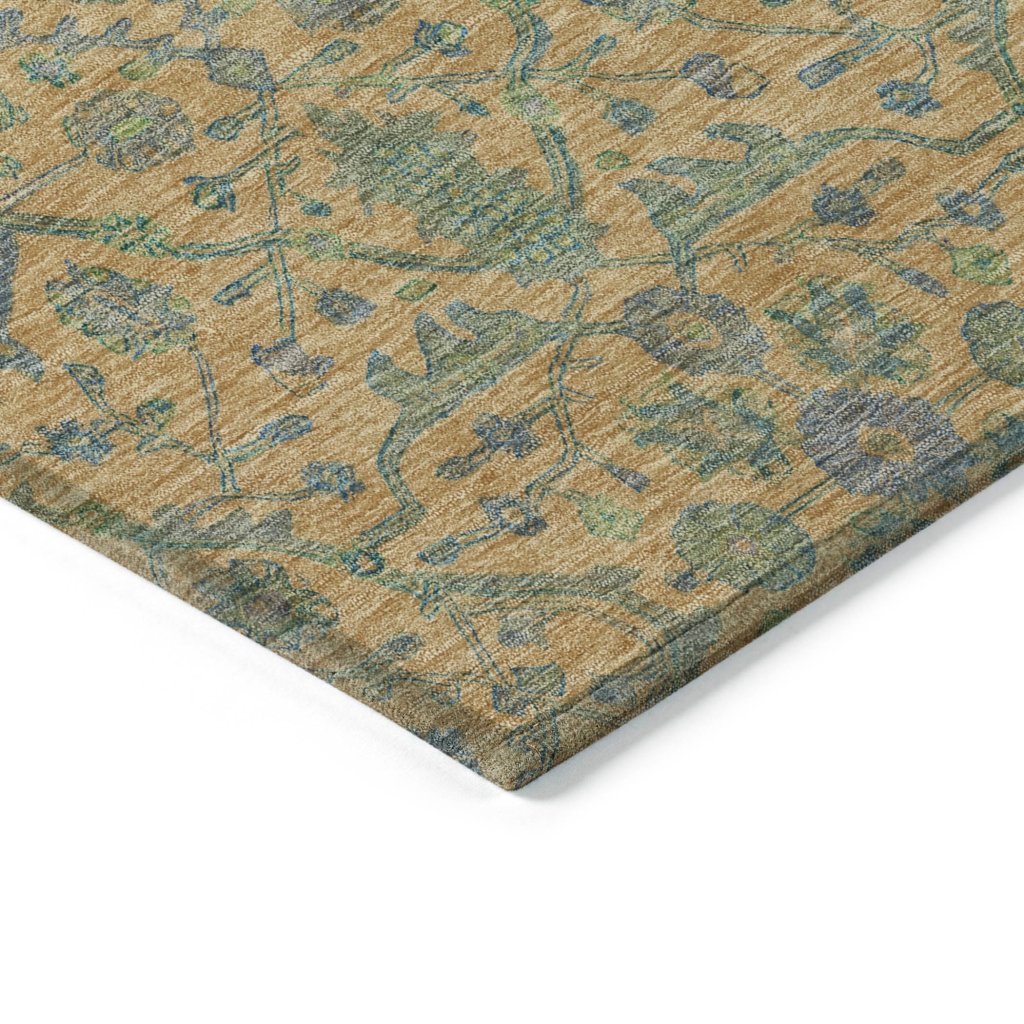 LOOMLAN Rugs Soren Orange Washable Indoor-Outdoor Rug