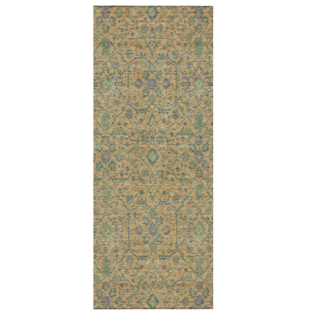 LOOMLAN Rugs Soren Orange Washable Indoor-Outdoor Rug