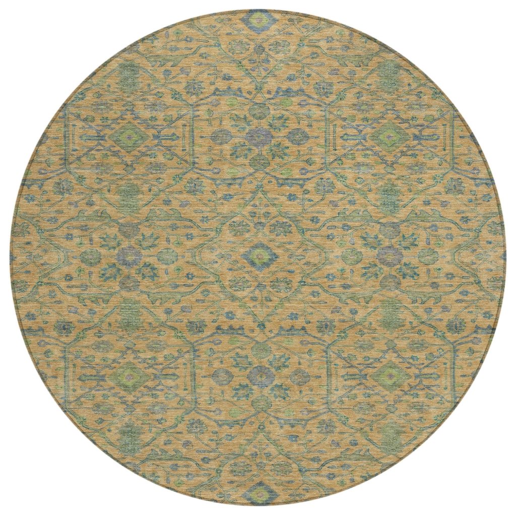 LOOMLAN Rugs Soren Orange Washable Indoor-Outdoor Rug