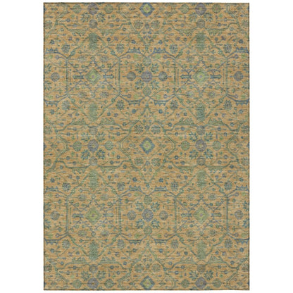 LOOMLAN Rugs Soren Orange Washable Indoor-Outdoor Rug