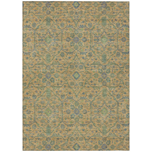 LOOMLAN Rugs Soren Orange Washable Indoor-Outdoor Rug