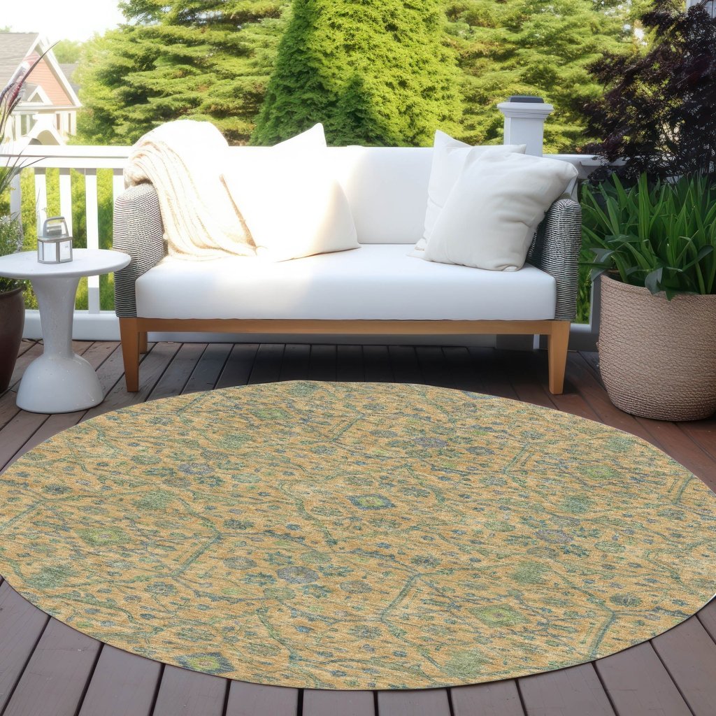 LOOMLAN Rugs Soren Orange Washable Indoor-Outdoor Rug