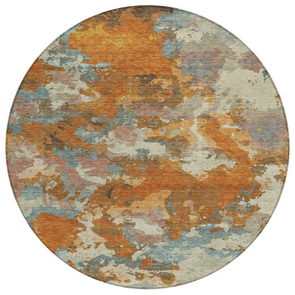 Sorrin Orange Washable Indoor - Outdoor Rug - LOOMLAN - LOOMLAN Rugs - Outdoor Rugs
