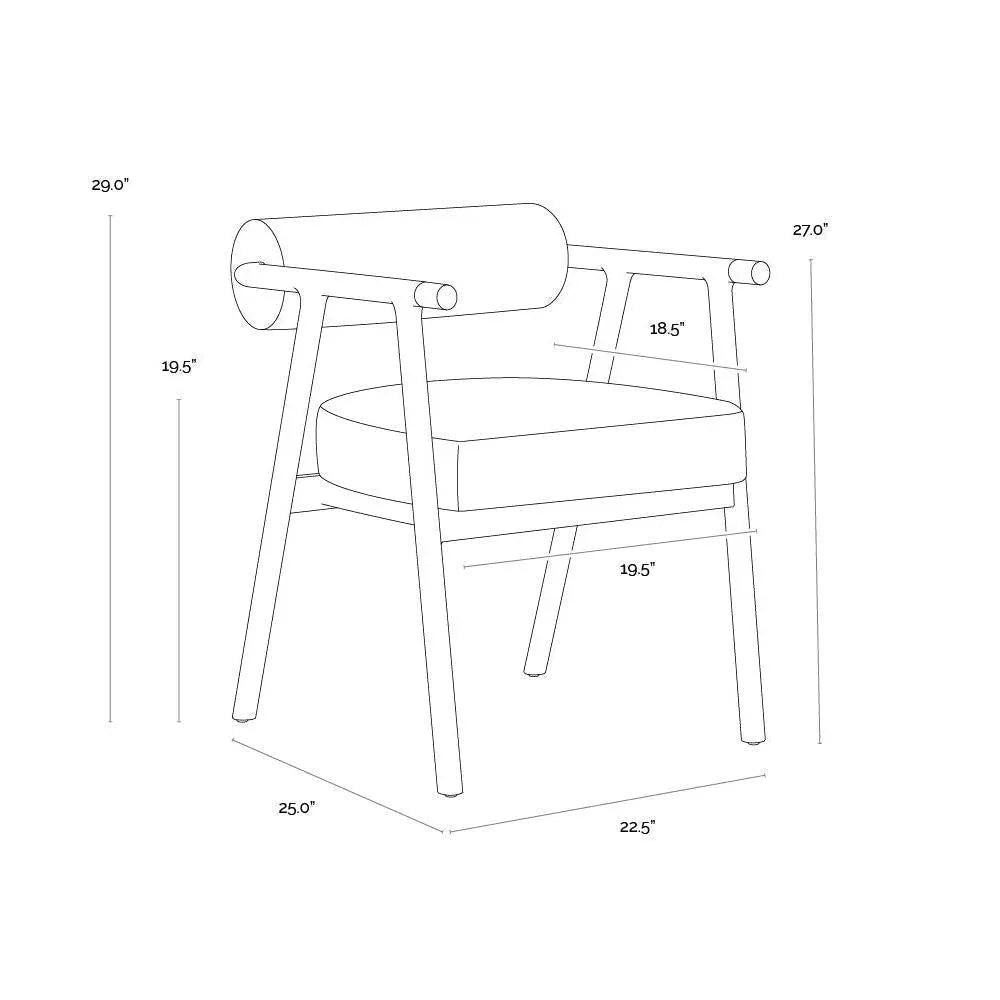 SUNPAN Sova Dining Armchair White Boucle