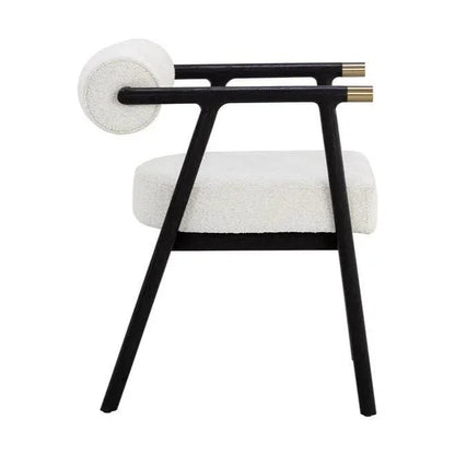 SUNPAN Sova Dining Armchair White Boucle