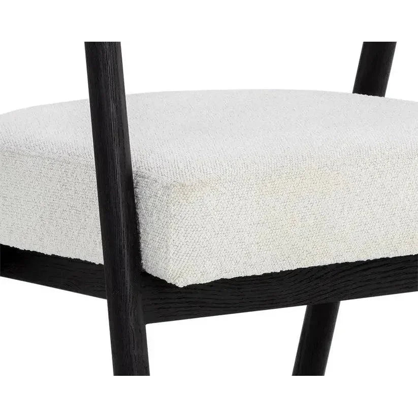SUNPAN Sova Dining Armchair White Boucle