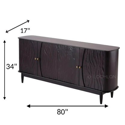 LOOMLAN Rhovira Four Doors Wood Sideboard