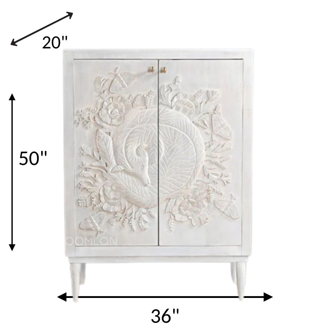 Nayven Sleeping Fox Design Tall Cabinet