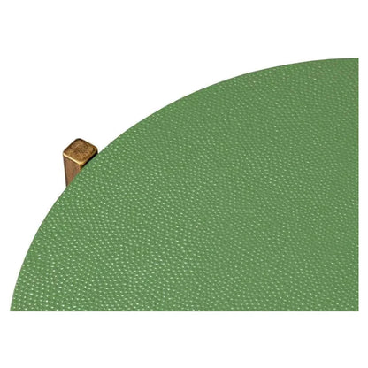 Sarreid Spence Mdf and Iron Green Round Side Table