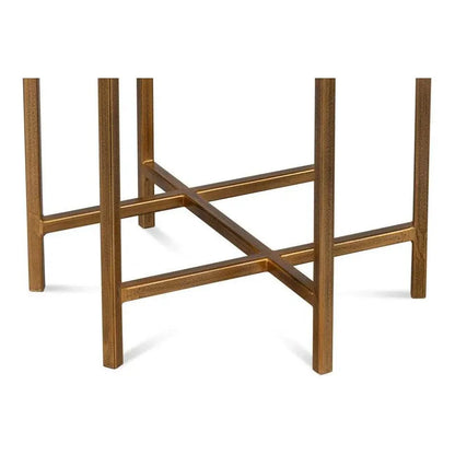 Sarreid Spence Mdf and Iron Green Round Side Table