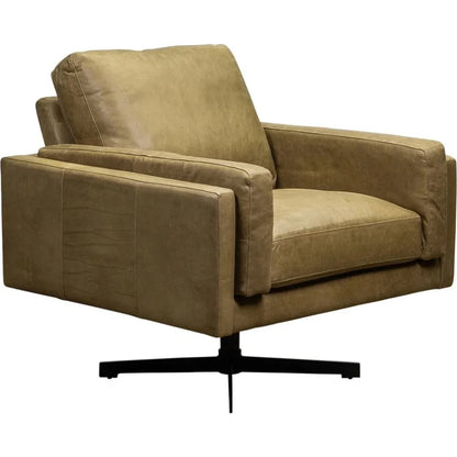 Spencer Leather Modern Swivel Chair