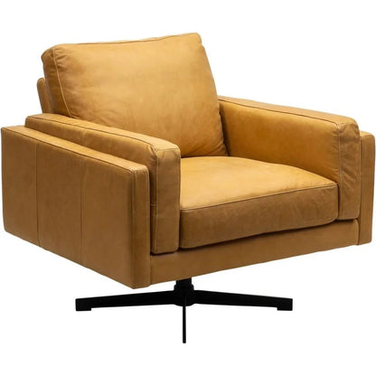 Spencer Leather Modern Swivel Chair