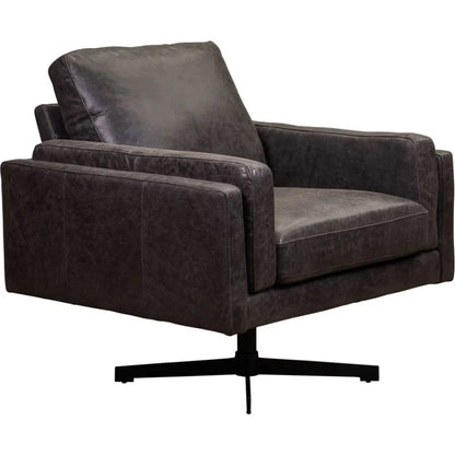 Spencer Leather Modern Swivel Chair