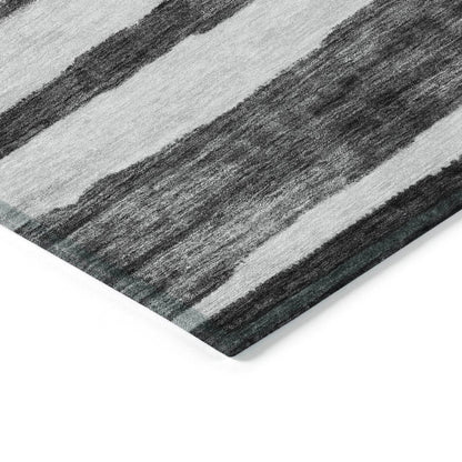 LOOMLAN Rugs Spinava Gray Washable Indoor-Outdoor Rug