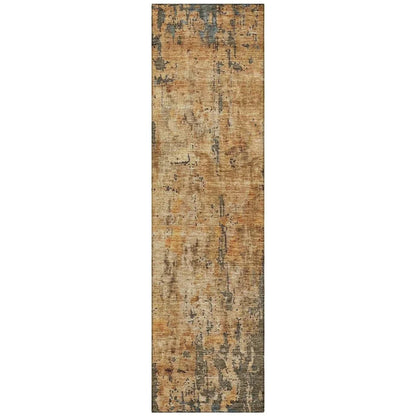 LOOMLAN Rugs Spindlea Orange Washable Indoor-Outdoor Rug