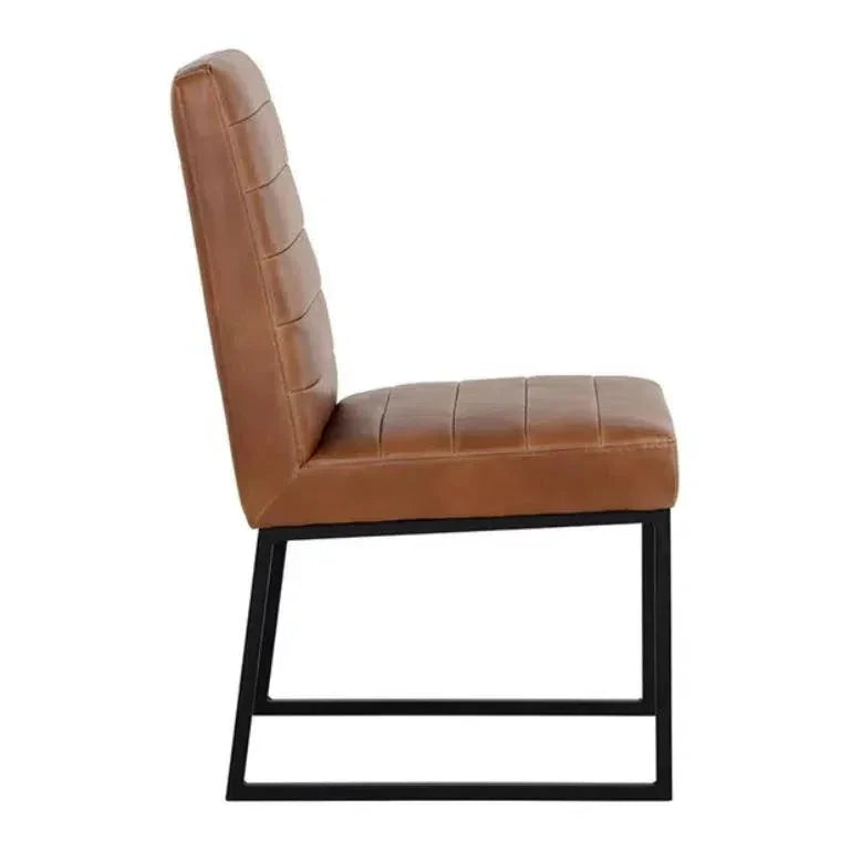SUNPAN Spyros Leather Armless Dining Chair 2PC