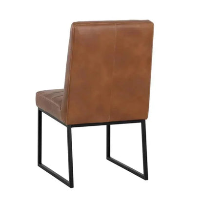 SUNPAN Spyros Leather Armless Dining Chair 2PC