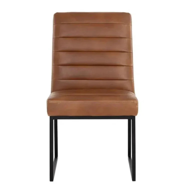 SUNPAN Spyros Leather Armless Dining Chair 2PC