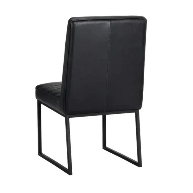 SUNPAN Spyros Leather Armless Dining Chair 2PC