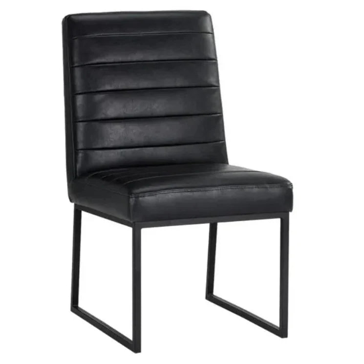 SUNPAN Spyros Leather Armless Dining Chair 2PC