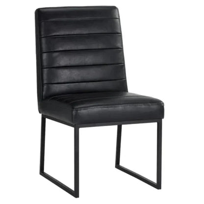 SUNPAN Spyros Leather Armless Dining Chair 2PC
