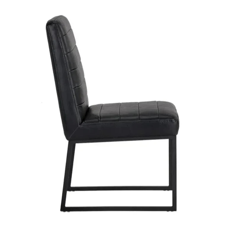 SUNPAN Spyros Leather Armless Dining Chair 2PC