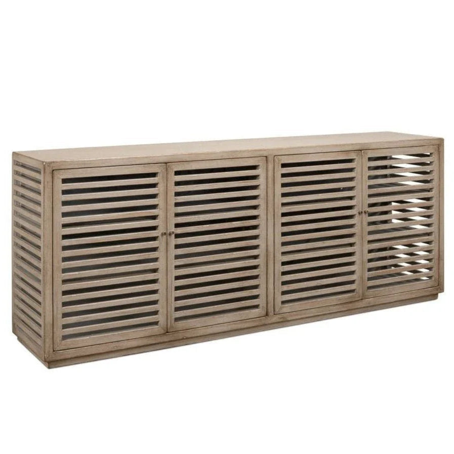 St. Nevis Four Shelve Wood Sideboard