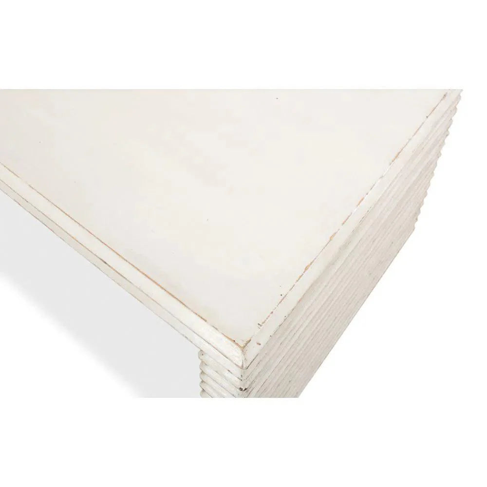 Sarreid Stacked Cocktail Coffee Table Antique White